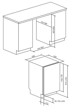 Встраиваемая посудомоечная машина Graude VGE 60.0 preview 2